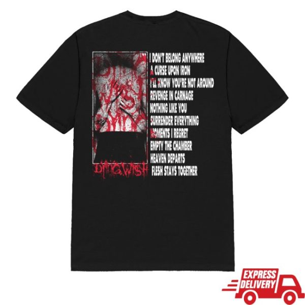 kenny Dying Wish Merch Store Flesh Stays Together Black Shirts