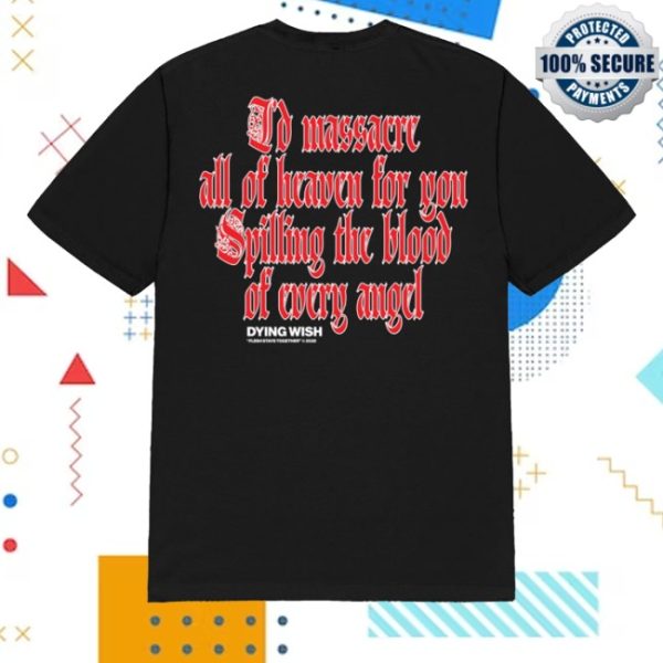 kenny Dying Wish Merch Store Flesh Stays Together Knife Black Shirts
