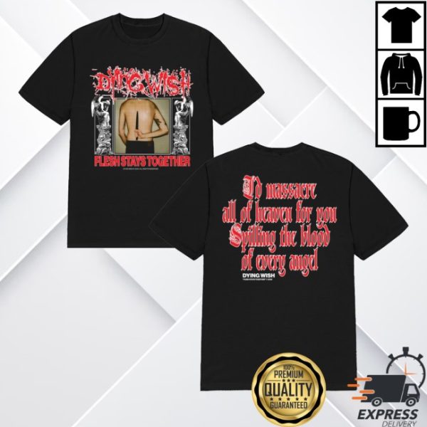 kenny Dying Wish Merch Store Flesh Stays Together Knife Black Shirtsd