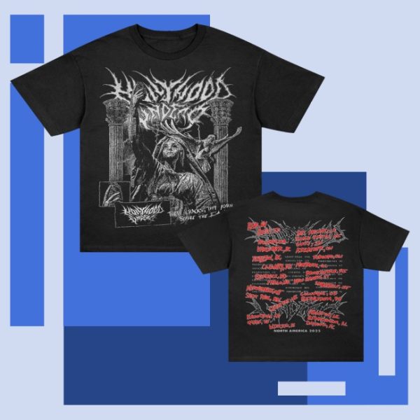 kenny Hollywood Undead Merch Metal Logo 2025 Tour Shirt Black
