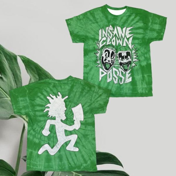 kenny Insane Clown Posse Merch Melting Faces Shirt In Tie Dye Green2 1