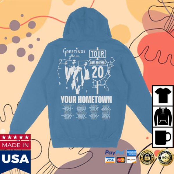kenny Jonas Brothers Merch Store Greetincgs From Your Hometown Tour Hoodie