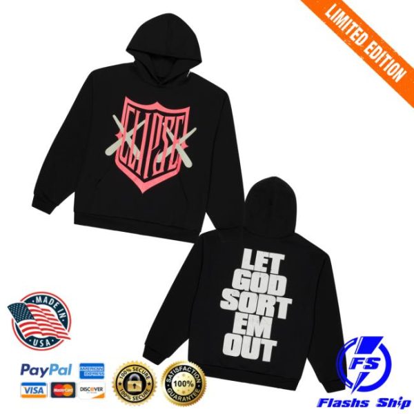 kenny Letgodsortemout Merch Kaws X Clipse Let God Sort Em Out Shield Hoodieb