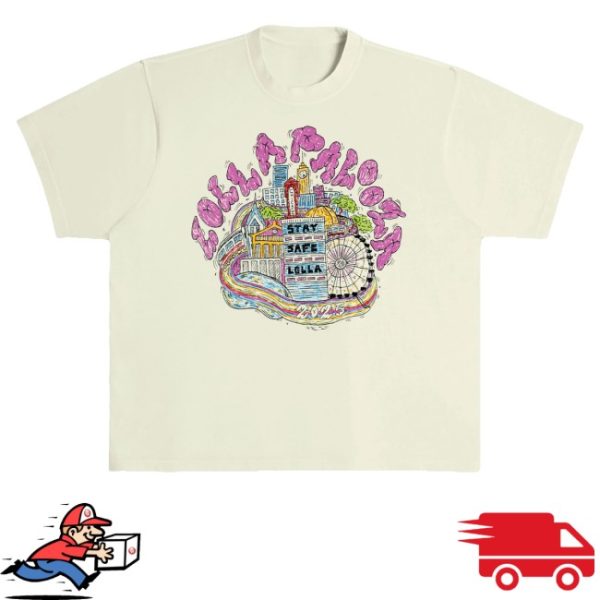 kenny Lollapalooza Merch Store Skyline Lineup Shirt