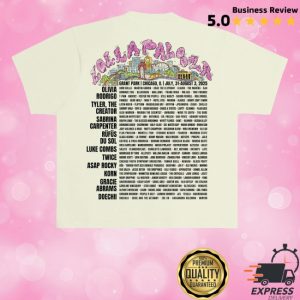 kenny Lollapalooza Merch Store Skyline Lineup Shirts