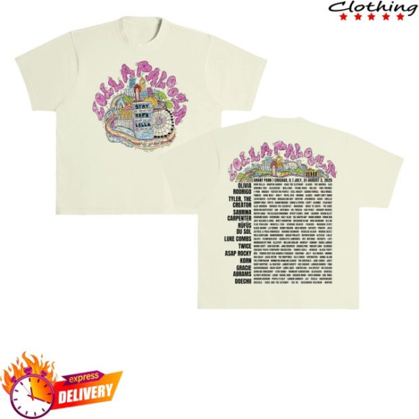 kenny Lollapalooza Merch Store Skyline Lineup Shirtss