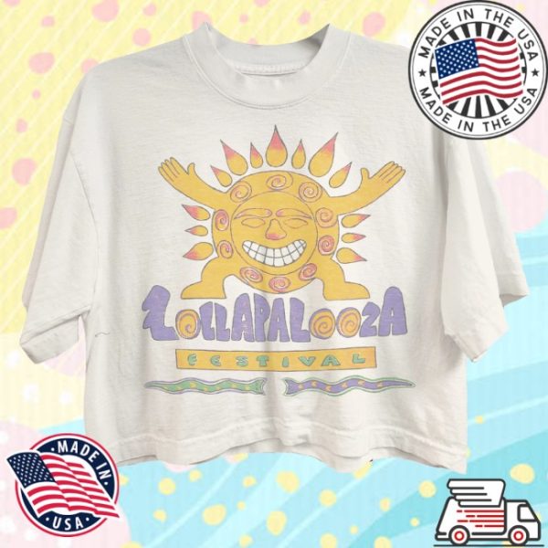 kenny Lollapalooza Merch Store Womens Sunburst Lineup Shirt