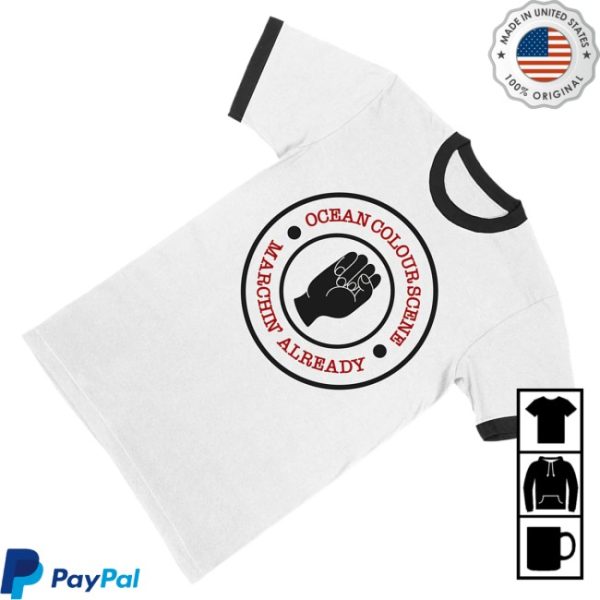 kenny Ocean Colour Scene Merch Marchin Already Ringer White Black0