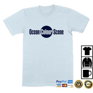 kenny Ocean Colour Scene Merch Ocs Classic Logo Shirt Light Blue