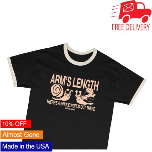 kenny Official Arms Length Merch Shop Arms Length Theres A Whole World Out There Ontario Canada Snail Ringer Shirtssa