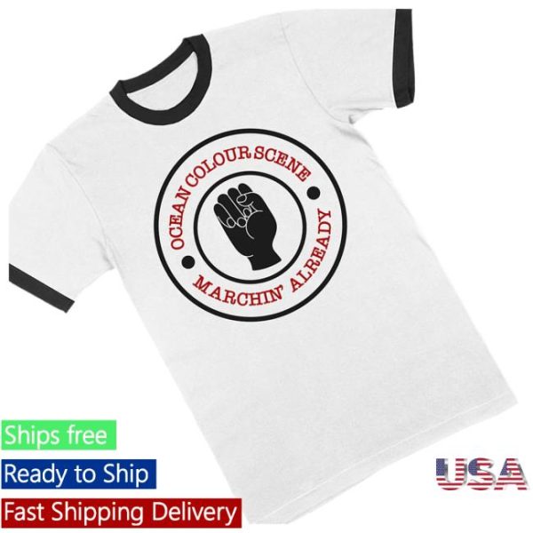 kenny Official Ocean Colour Scene Merch Shop Store Marchin Already Ringer Shirts