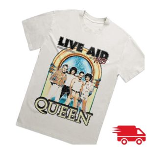 kenny Official Queen Merch Shop Store Queen At Live Aid White Shirtss