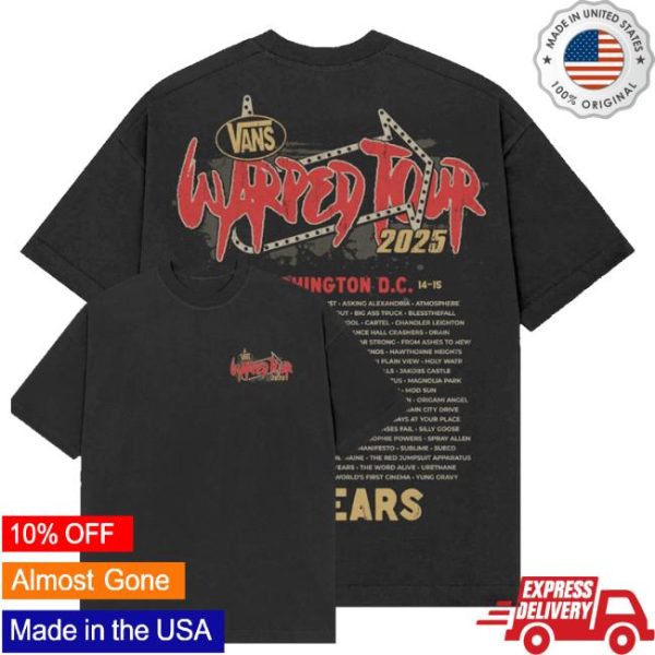 kenny Official Vans Warped Tour Washington DC Official Lineup Shirt