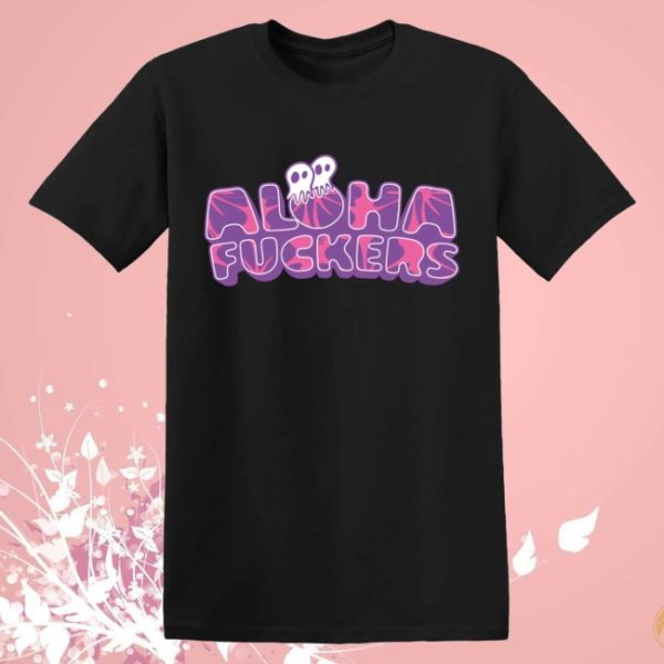 kenny Pepper Merch Aloha Fuckers Hibiscus Black Tee