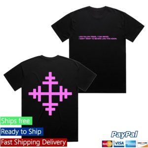 kenny President Merch Fallen Trees Lyric Tee Black1 kenny President Merch Fallen Trees Lyric Tee Black1