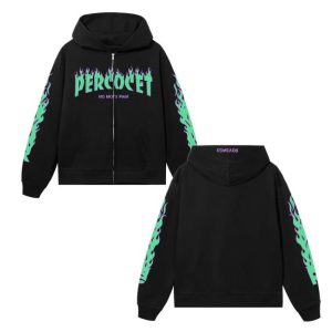 kenny Revenge Merch Percocet Zip Black Green