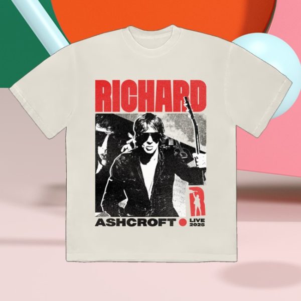 kenny Richard Ashcroft Merch Ra Live 2025 Beige Tour Shirt