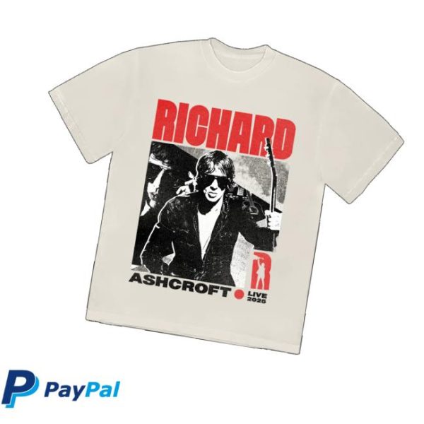 kenny Richard Ashcroft Shop Ra Live 2025 Beige Tour T Shirtb