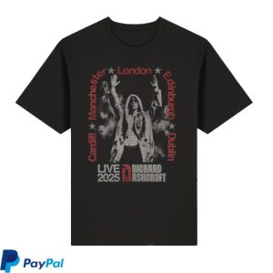 kenny Richard Ashcroft Shop Ra Live 2025 Cities Black Tour T Shirt