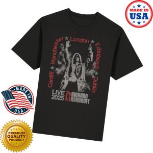 kenny Richard Ashcroft Shop Ra Live 2025 Cities Black Tour T Shirtb
