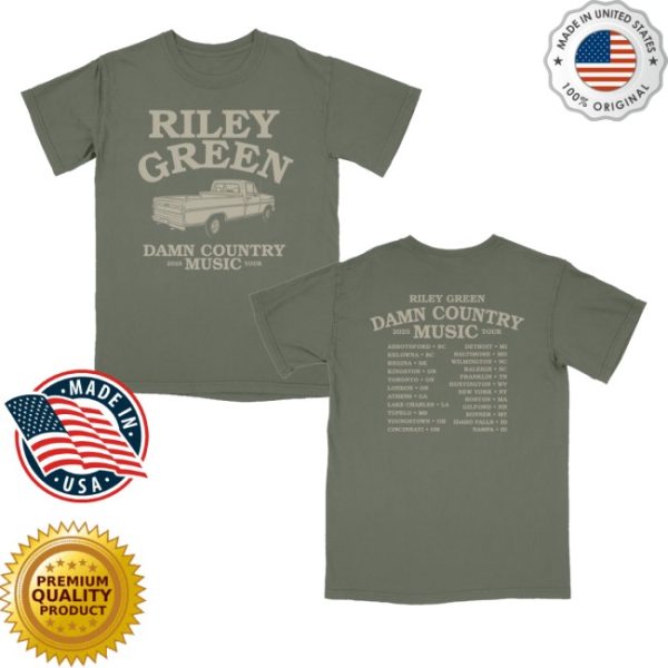 kenny Riley Green Merch Store Dcm Tour Tees