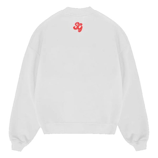 kenny Selena Gomez Merch Store Selenator White Heart Crewneckx