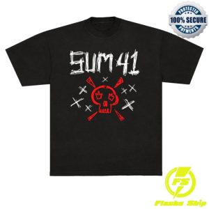 kenny Sum 41 Store Merch Sketch Logo Skull Tee Black