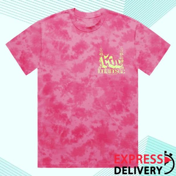 kenny TRC Fontaines Dc Merch Shop Romance Tracklist Pink Crystal Dye Shirt