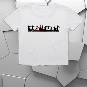 kenny The Last Dinner Party Merch Store Silhouette Print White Baby Shirt