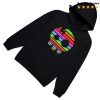 kenny The Living Tombstone Merch The Living Tombstone 8 Bit Rainbow Skull Black Hoodie0