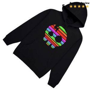 kenny The Living Tombstone Merch The Living Tombstone 8 Bit Rainbow Skull Black Hoodie0