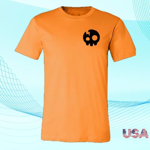 kenny The Living Tombstone Merch The Living Tombstone Orange Skull Shirt