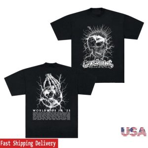 kenny The Offspring Merch Mohawk Skull 2025 Tour Tee0 kenny The Offspring Merch Mohawk Skull 2025 Tour Tee0