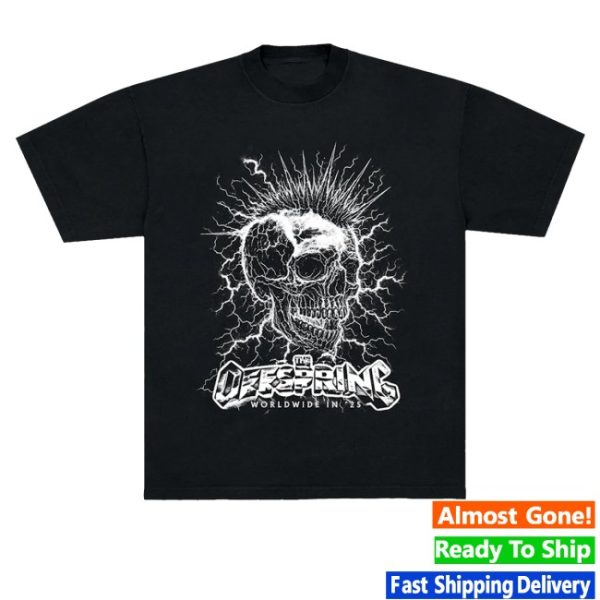 kenny The Offspring Merch Mohawk Skull 2025 Tour Tee1