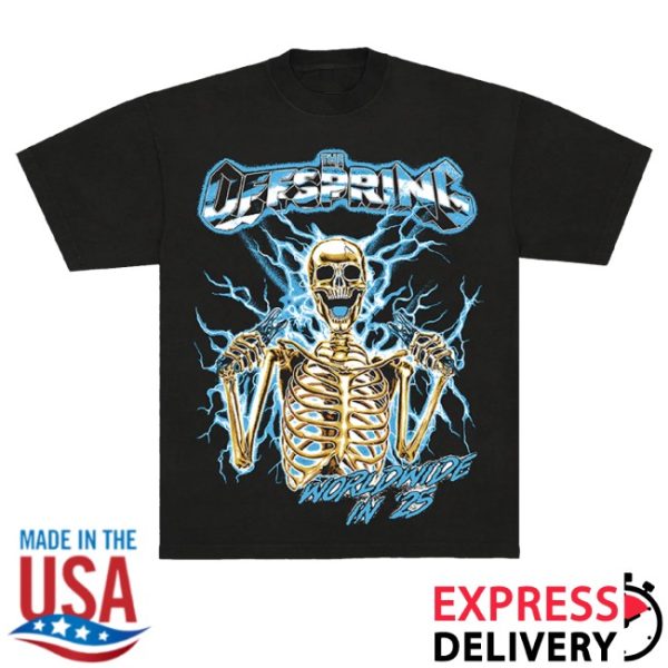 kenny The Offspring Merch Spark Plug Skeleton 2025 Tour Tee0