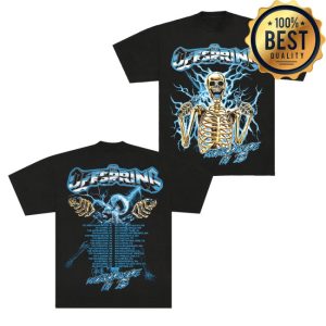 kenny The Offspring Merch Spark Plug Skeleton 2025 Tour Tee1 kenny The Offspring Merch Spark Plug Skeleton 2025 Tour Tee1