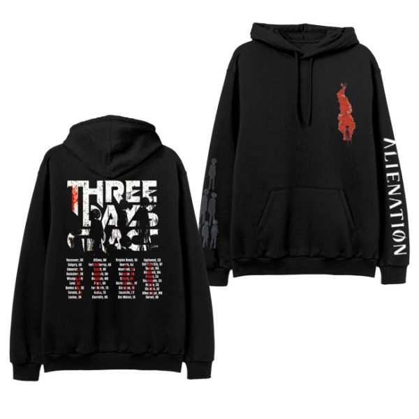 kenny Three Days Grace Merch Alienation 2025 Tour Hoodie1