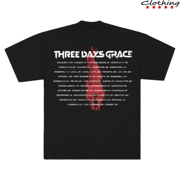 kenny Three Days Grace Merch Alienation 2025 Tour Tee