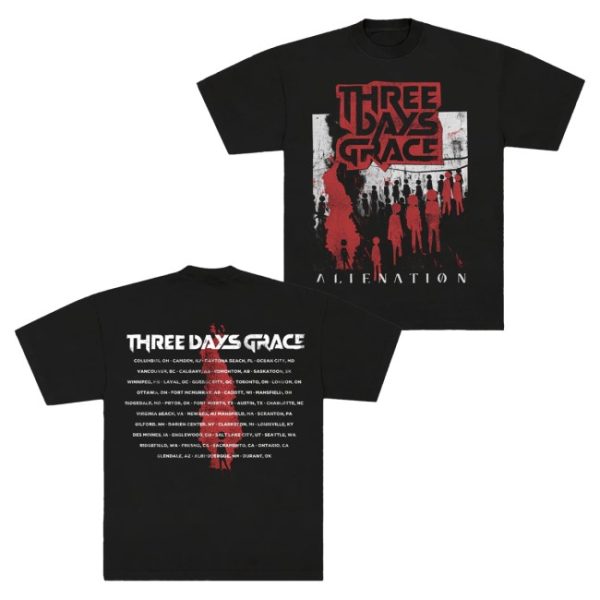 kenny Three Days Grace Merch Alienation 2025 Tour Tee1