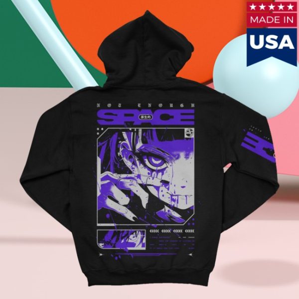 kenny Thriller Records Merch Store Not Enough Space Manga Black Hoodies