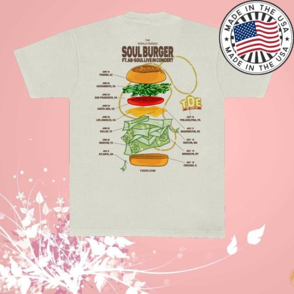 kenny Txdxe Merch Store Soul Burger Tour White Shirts