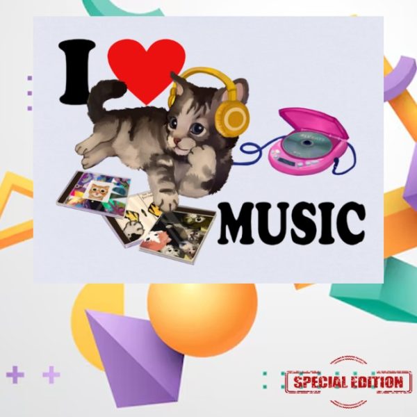 kenny Uma Penca Merch Store Camiseta I Love Music Cat 2 Shirts
