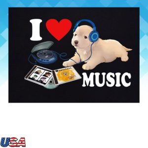 kenny Uma Penca Merch Store Camiseta I Love Music Dog 2 Shirt