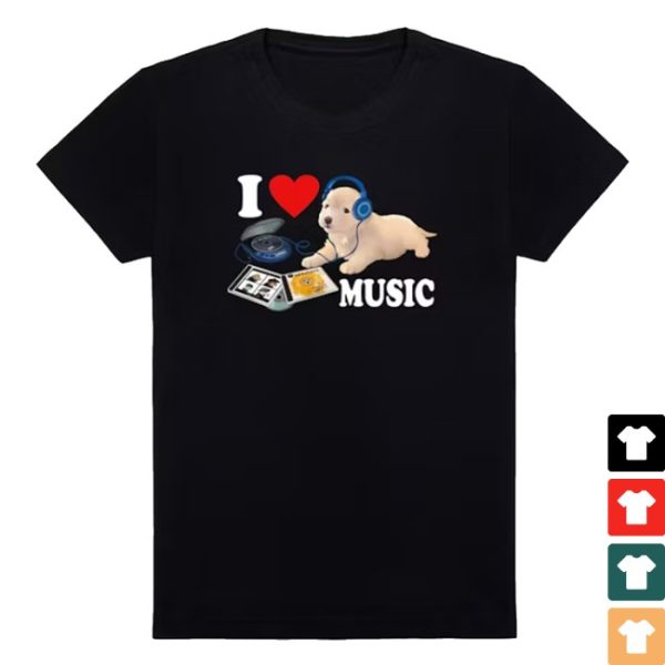 kenny Uma Penca Merch Store Camiseta I Love Music Dog 2 Shirts