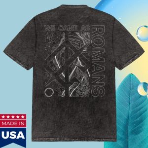 kenny We Came As Romans Merch Topography Mineral Wash Shirt