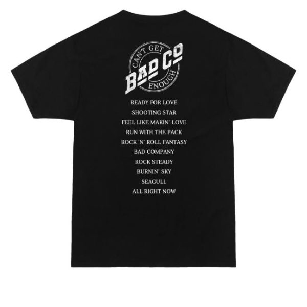 kenny sau Official Bad Company Merch Shop Cant Get Enough Chest Logo Shirt