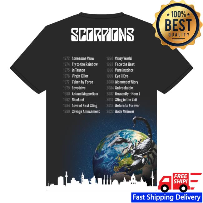 Official Scorpions Merch Shop Store Stamp-Set Briefmarken-Set Scorpions Universe Shirt - Graphic Design Prints