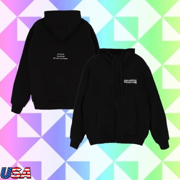 kenny Anti Social Social Club Store Merch Ian Zip Up Hoodiess