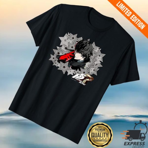 kenny Atlus Merch Persona 5 Royal Protagonist With Star Pattern Background Shirt1
