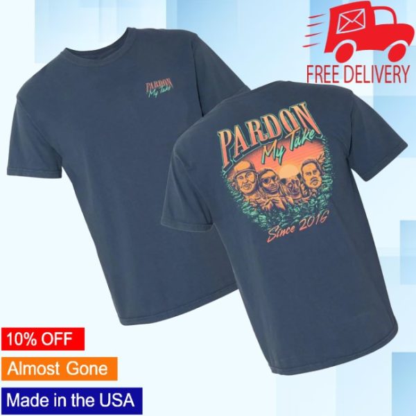 kenny Barstool Sports Store Pardon My Take Pmt Mount Rushmore Tee0